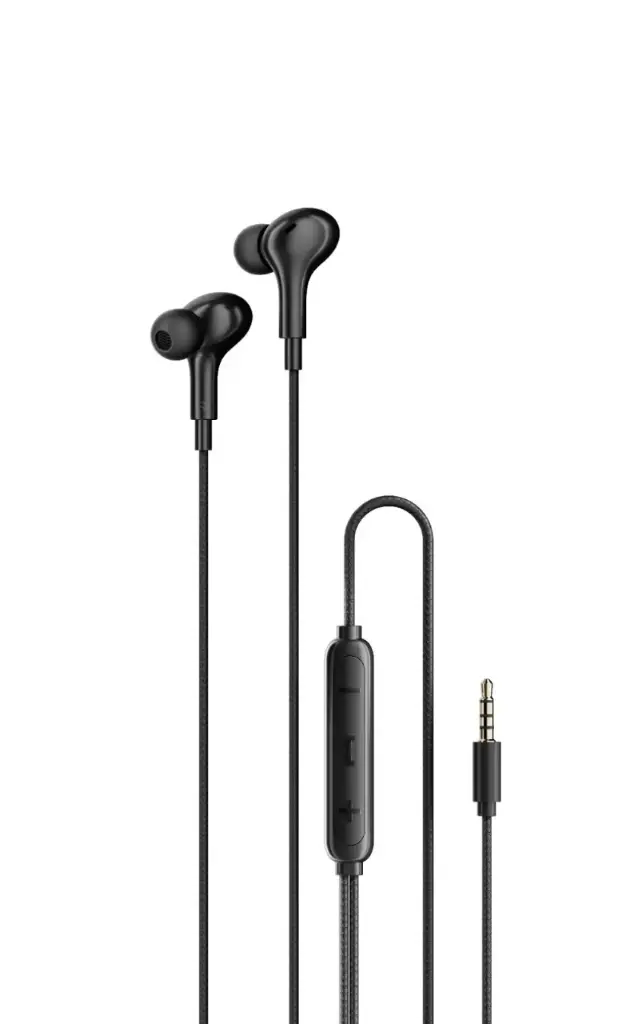 PORODO SOUNDTEC WIRED EARPHONES BLACK
