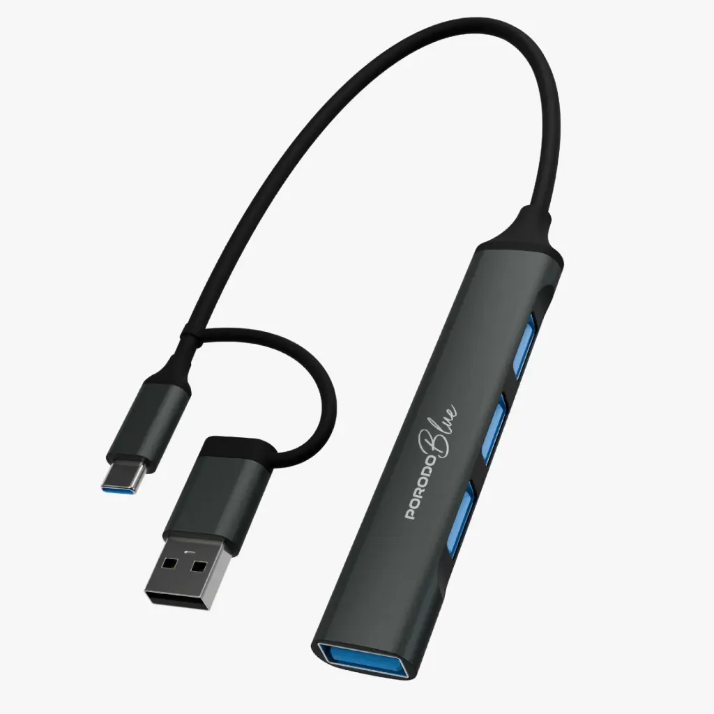 PORODO BLUE 4 IN 1 MULTI-PORT USB HUB