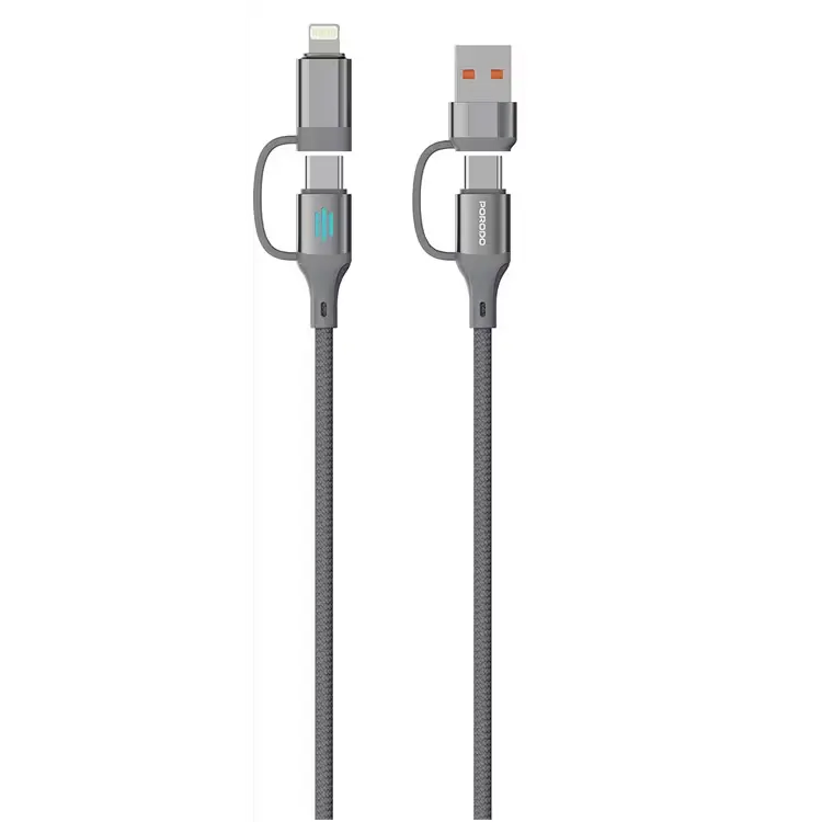 PORODO 4-IN-1 HIGH-SPEED CHARGING CABLE