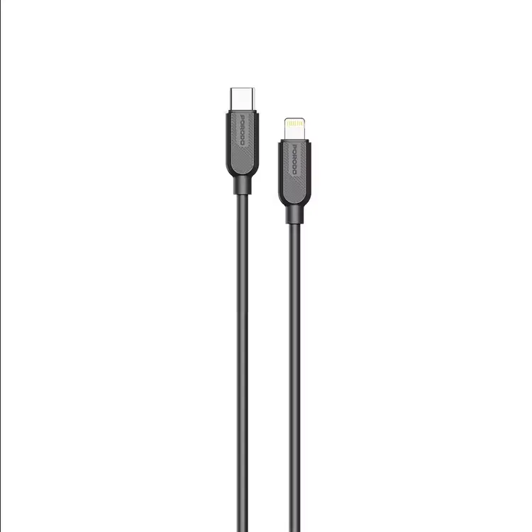 PORODO SILICONE CABLE USB-C TO LIGHTNING CABLE