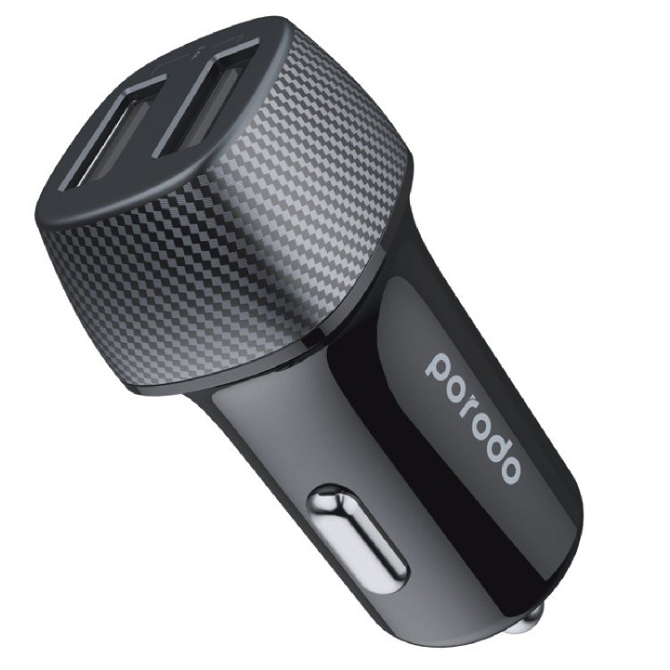 PORODO DUAL PORT CAR CHARGER 3.4A M/I/T