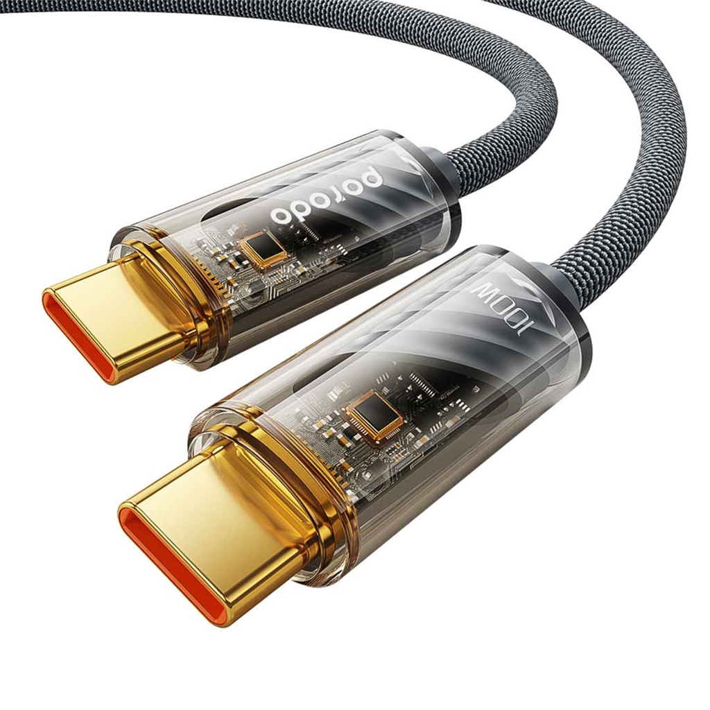 PORODO USB-C TO C CHARGE&DATA TRANSFER 1M