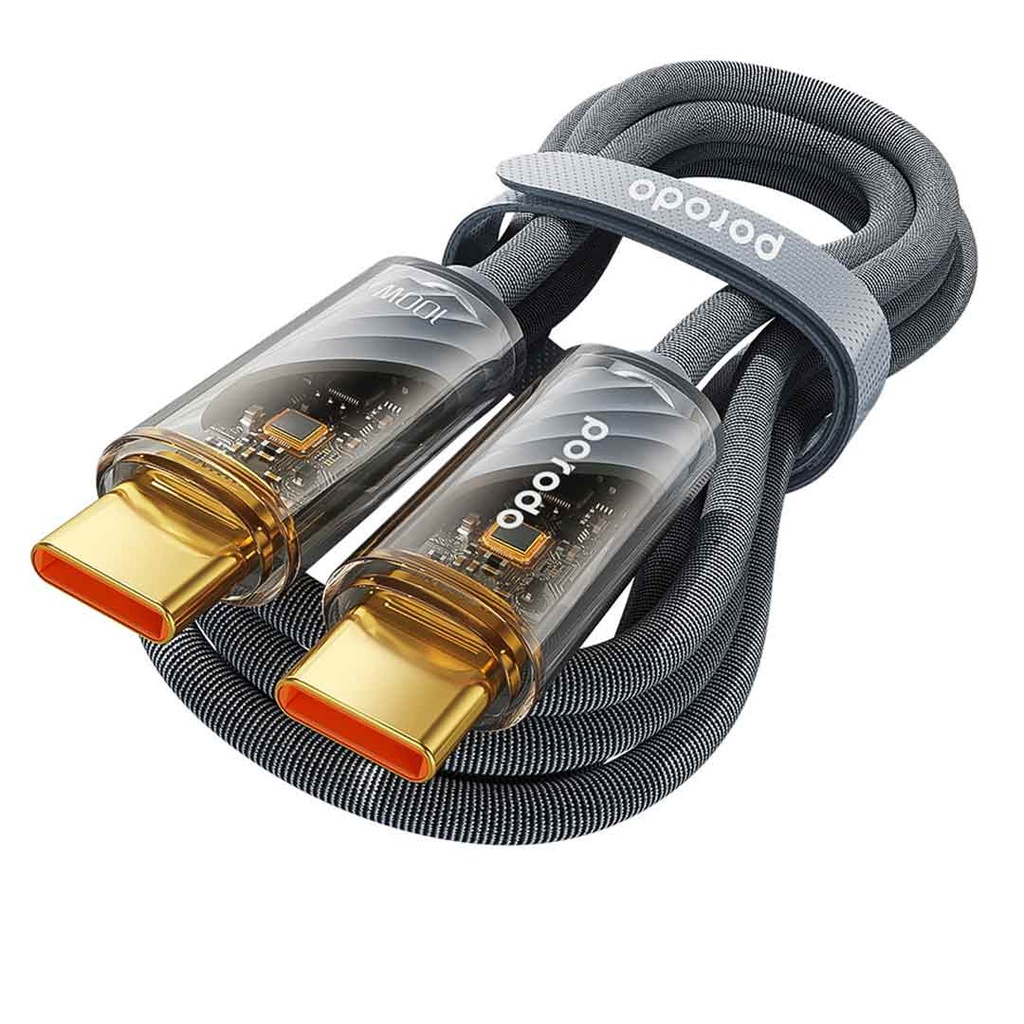 PORODO USB-C TO C CHARGE&DATA TRANSFER 1M