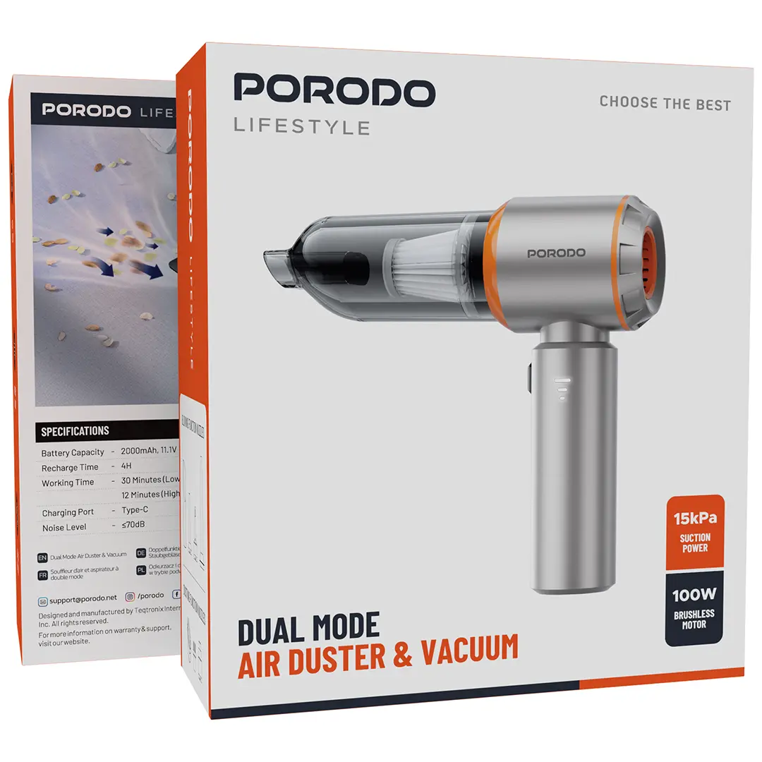 PORODO DUAL MODE AIR DUSTER & VACCUM