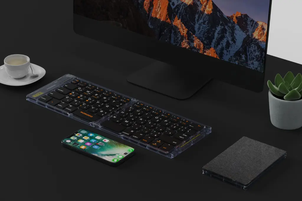 PORODO CRYSTAL SHELL WIRELESS KEYBOARD