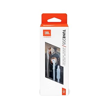 JBL T205 IN EAR HEADPHONES ROSE GOLD 3.5MM