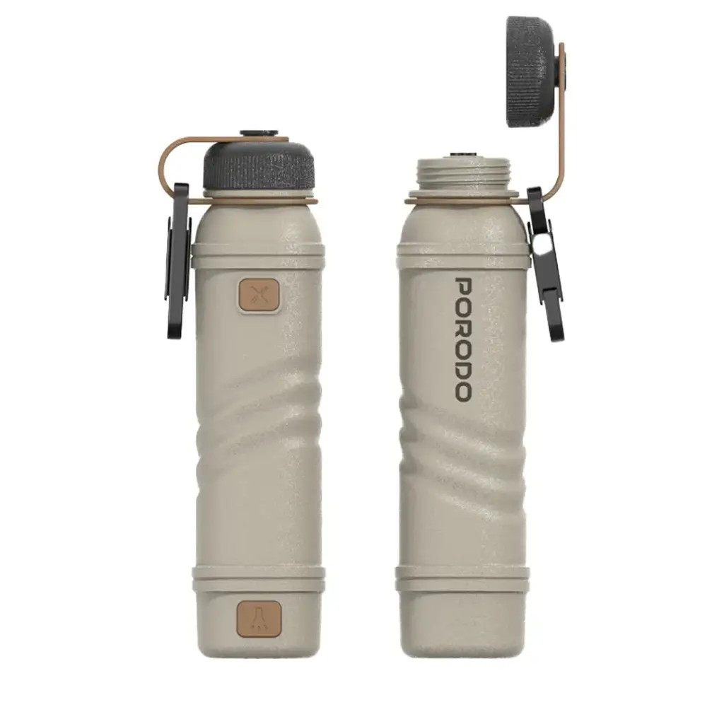 PORODO 5000MAH POWER BANK WITH FLASHLIGHT & LIGHTER