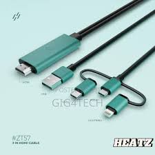 HEATZ 3IN1 USB HDMI CABLE ZT57