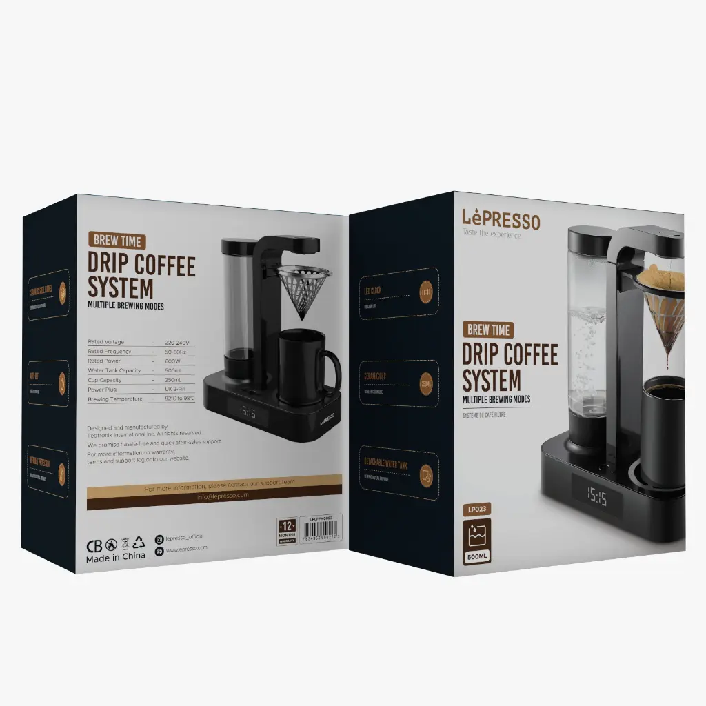 LEPRESSO BREW TIME DRIP COFFEE SYSTEM -BLACK