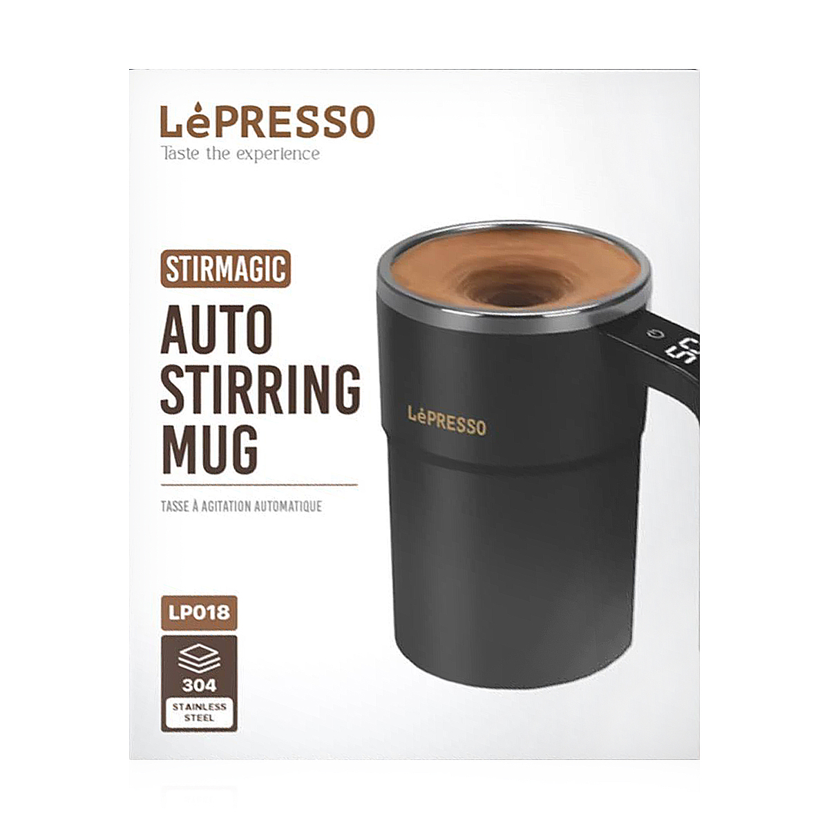 LEPRESSO STIMAGIC AUTO STIRRING MUG LP018-BLACK