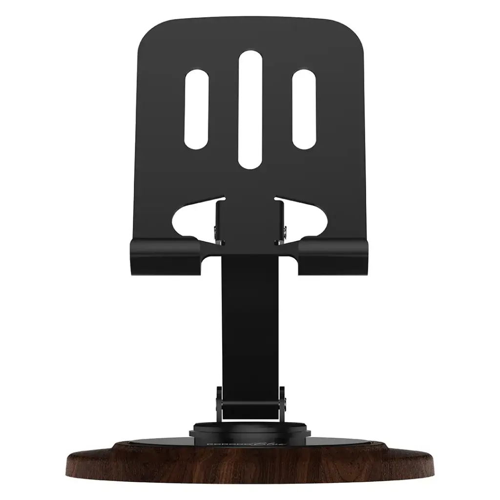 PORODO BLUE DESKTOP PHONE HOLDER 360° ROTATING BASE - BLACK