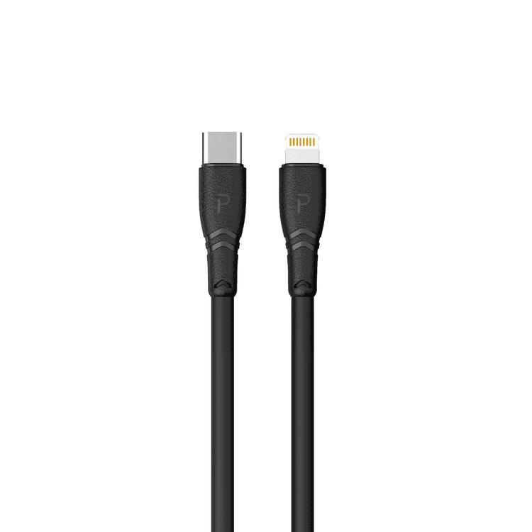 PAWA PVC USB C TO LIGHTNING CABLE 20W 2M - BLACK