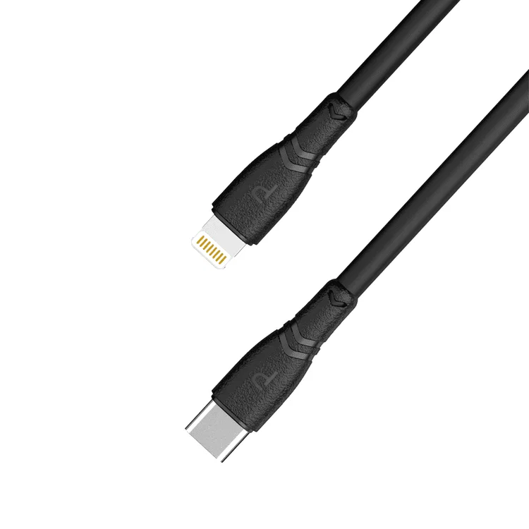 PAWA PVC USB C TO LIGHTNING CABLE 20W 2M - BLACK