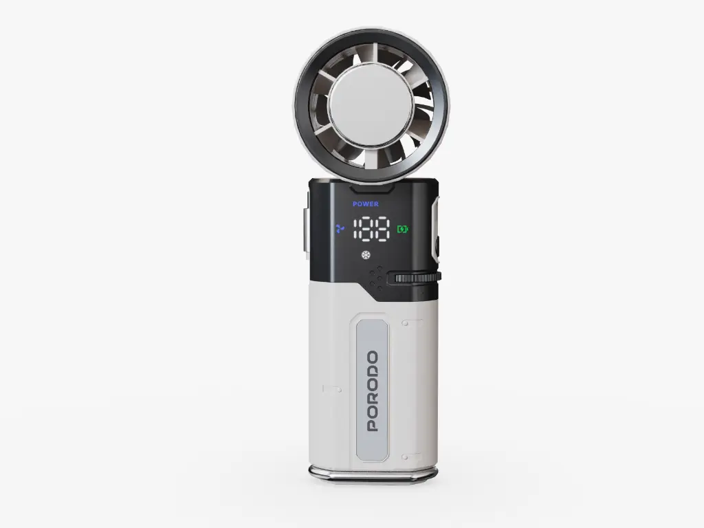 PORODO CHILLO PLUS RECHARGEABLE ICE COOLING FAN-WH