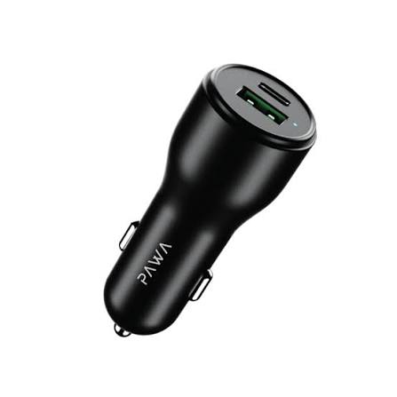 PAWA SOLID CAR CHARGER 51W CAND USB PORT