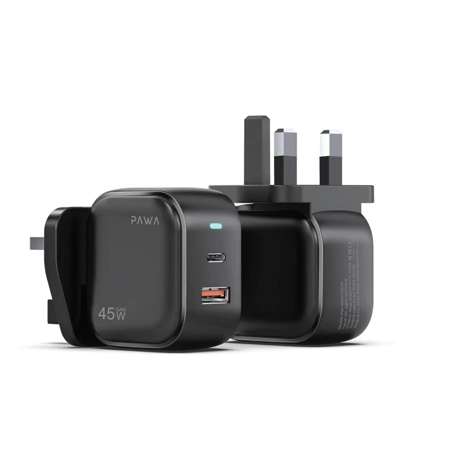 PAWA QUICK GAN 45W WITH PD+QC PORT