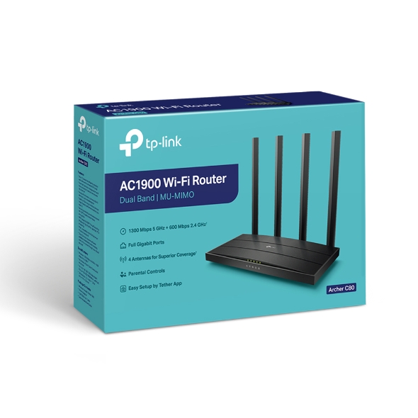TP LINK AC1900  WIFI ROUTER ARCHER C80