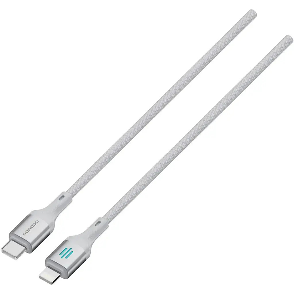 PORODO C TO LIGHTNING BRAIDED CABLE