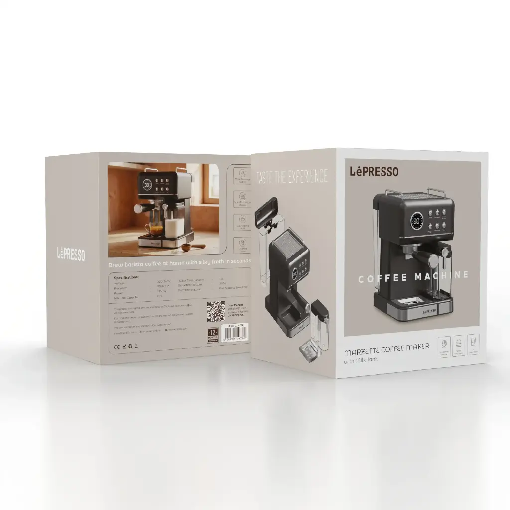LEPRESSO MARZETTE COFFEE MAKER WITH MILK TANK