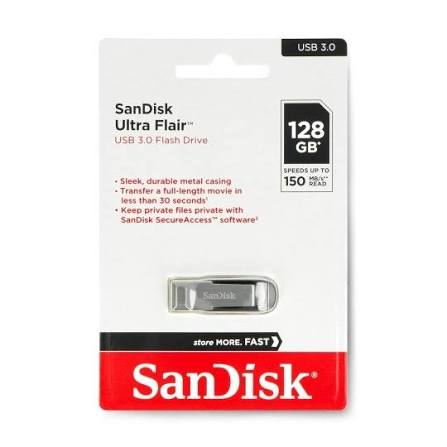 SANDISK ULTRA FLAIR (128GB) USB 3.0 FLASH DRIVE