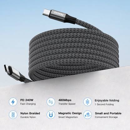 PAWA IGNITESYNC MAGNETIC BRAIDED C TO C 240W CABLE