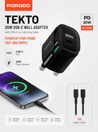 PORODO TEKTO PD+QC 20W WITH C TO L CABLE