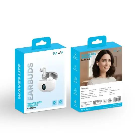 PAWA WAVES LITE WIRELESS EARBUDS - WHITE