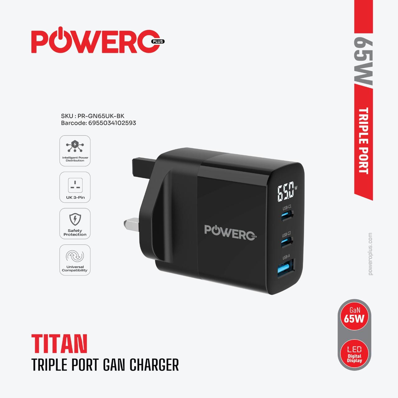 POWERO PLUS 65W GAN CHARGER