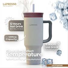 LEPRESSO QUIRKSIP INSULATED TUMBLER WITH DOUBLE WALL VACCUM-BEIGE