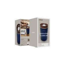 LEPRESSO QUIRKSIP INSULATED TUMBLER WITH DOUBLE WALL VACCUM-BLUE