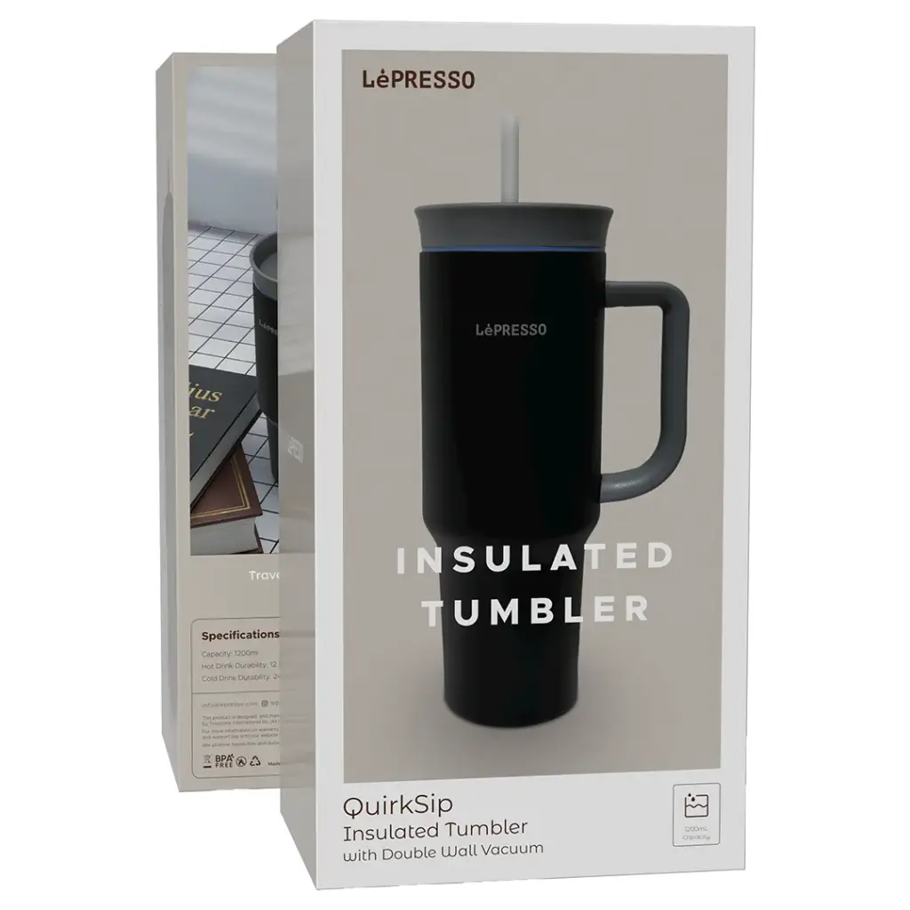LEPRESSO QUIRKSIP INSULATED TUMBLER BLUE
