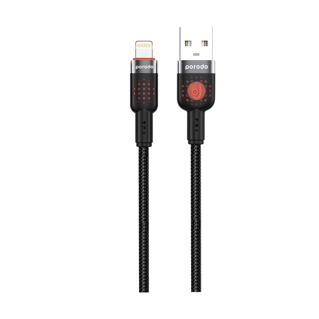 PORODO USB-A TO LIGHTNING BRAIDED CABLE