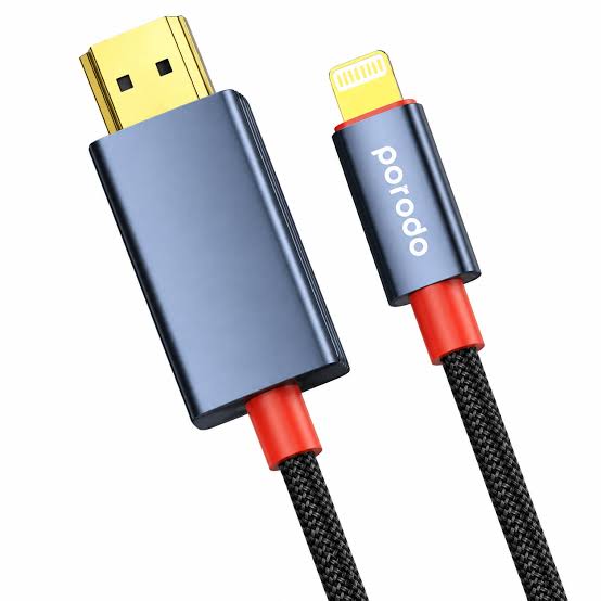 PORODO WOVEN BRAIDED HDMI TO LIGHTNING FHD CABLE